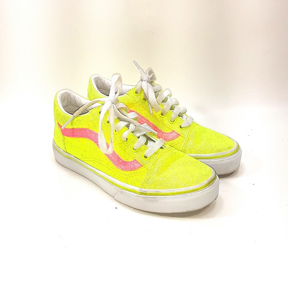 Vans Kid's Old Skool Neon Glitter Sneakers